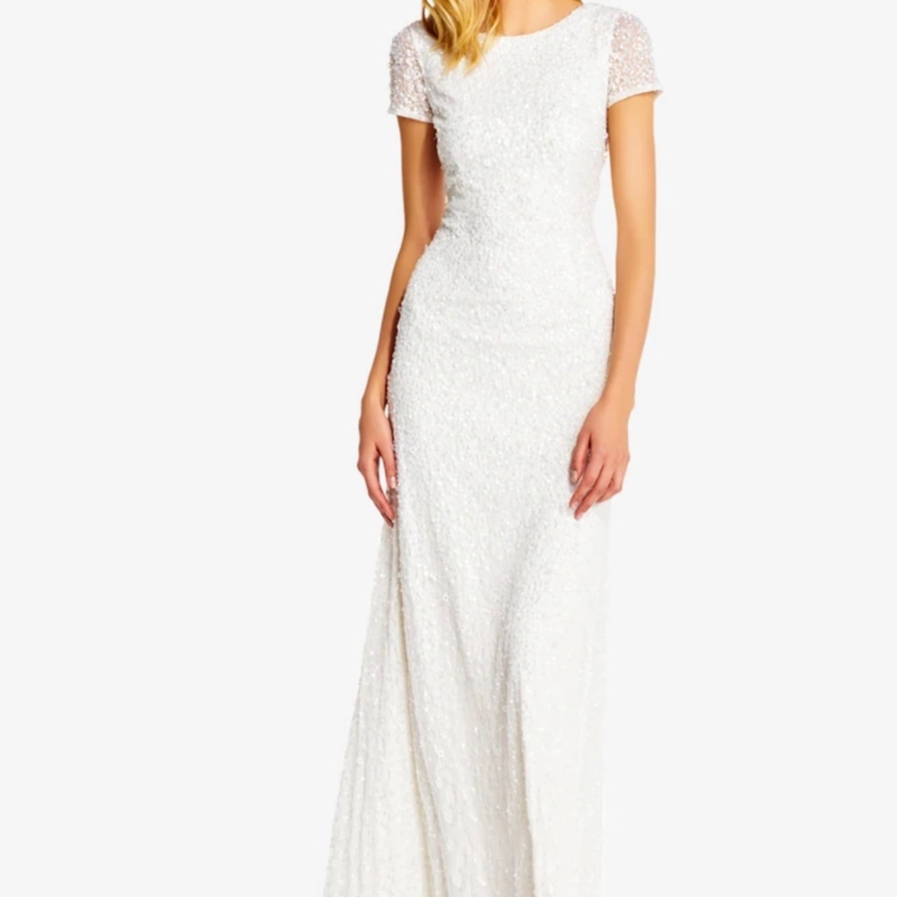 Adrianna Papell Ivory Long Dress